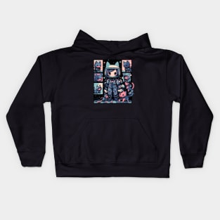 Catsronaut, Astronaut Cat Girl Kids Hoodie